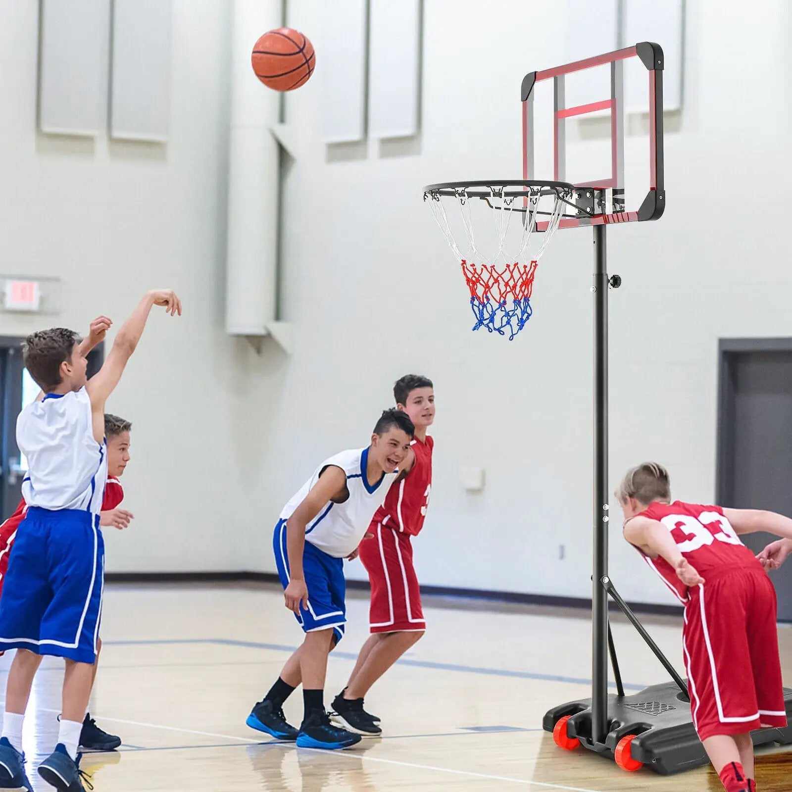 Basketball Hoop Stand 5 Feet-6.8 Feet Height Adjustable by DirectDeals