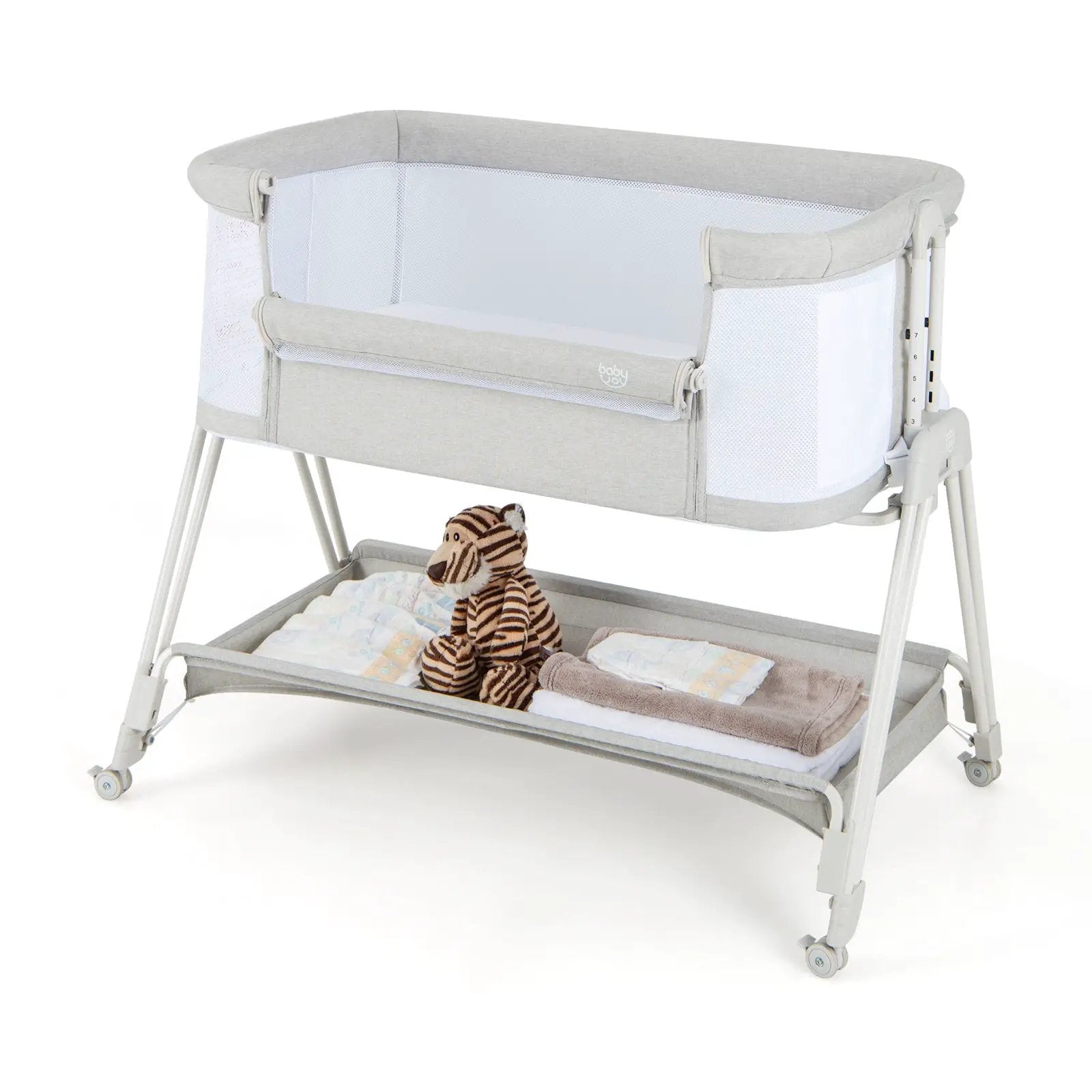 Baby Portable Bedside Sleeper with 7 Adjustable Heights by DirectDeals