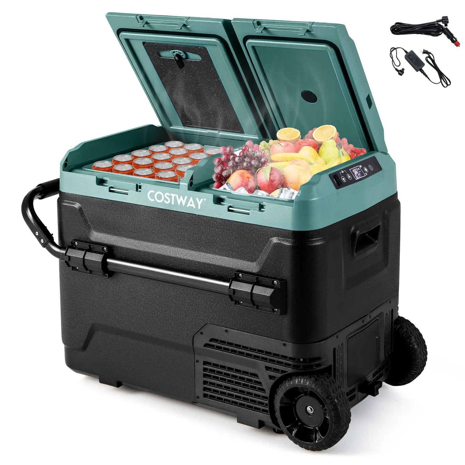 64QT Portable Compressor Fridge Freezer for Vehicles Camping Travel Truck RV Boat by DirectDeals
