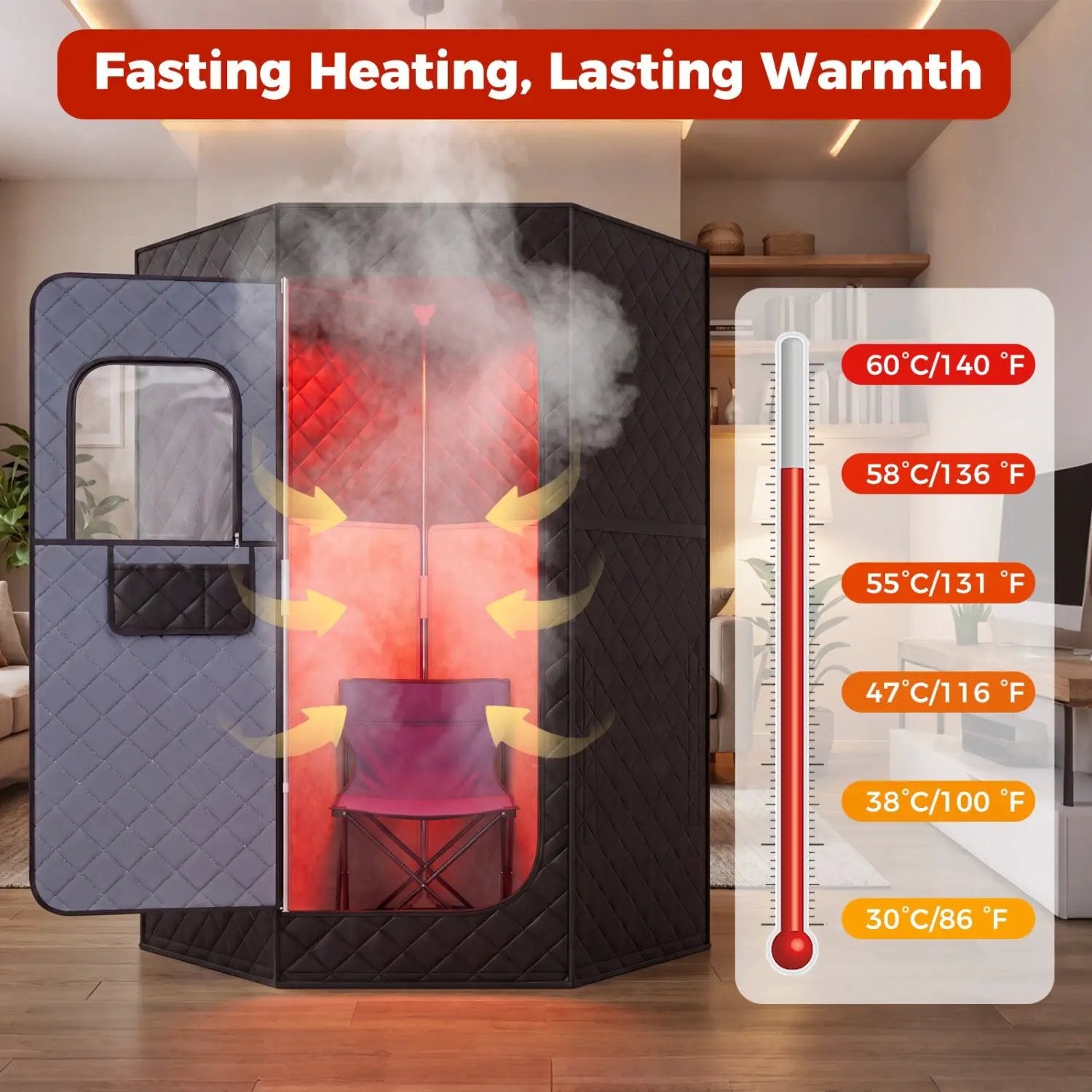 Portable Far Infrared Sauna Box for Home Full Body Sauna Tent by DirectDeals