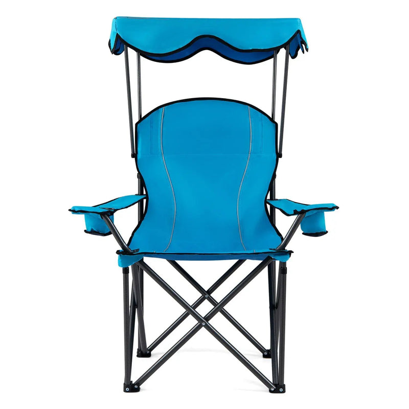 Portable Folding Beach Canopy Chair with Cup Holders by DirectDeals