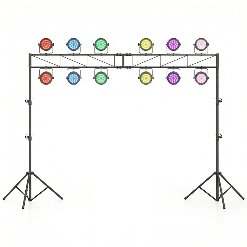 Portable Lighting Truss System Height Adjustable DJ Light Stand with 2 Folding Tripods by DirectDeals