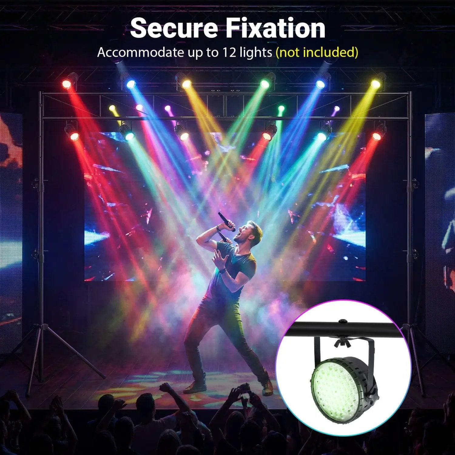 Portable Lighting Truss System Height Adjustable DJ Light Stand with 2 Folding Tripods by DirectDeals