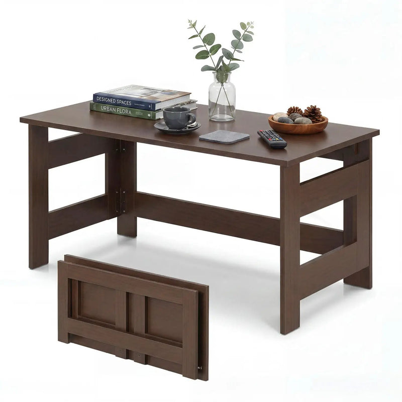 Folding Coffee Table with Collapsible Legs - 31.5" x 16" by DirectDeals