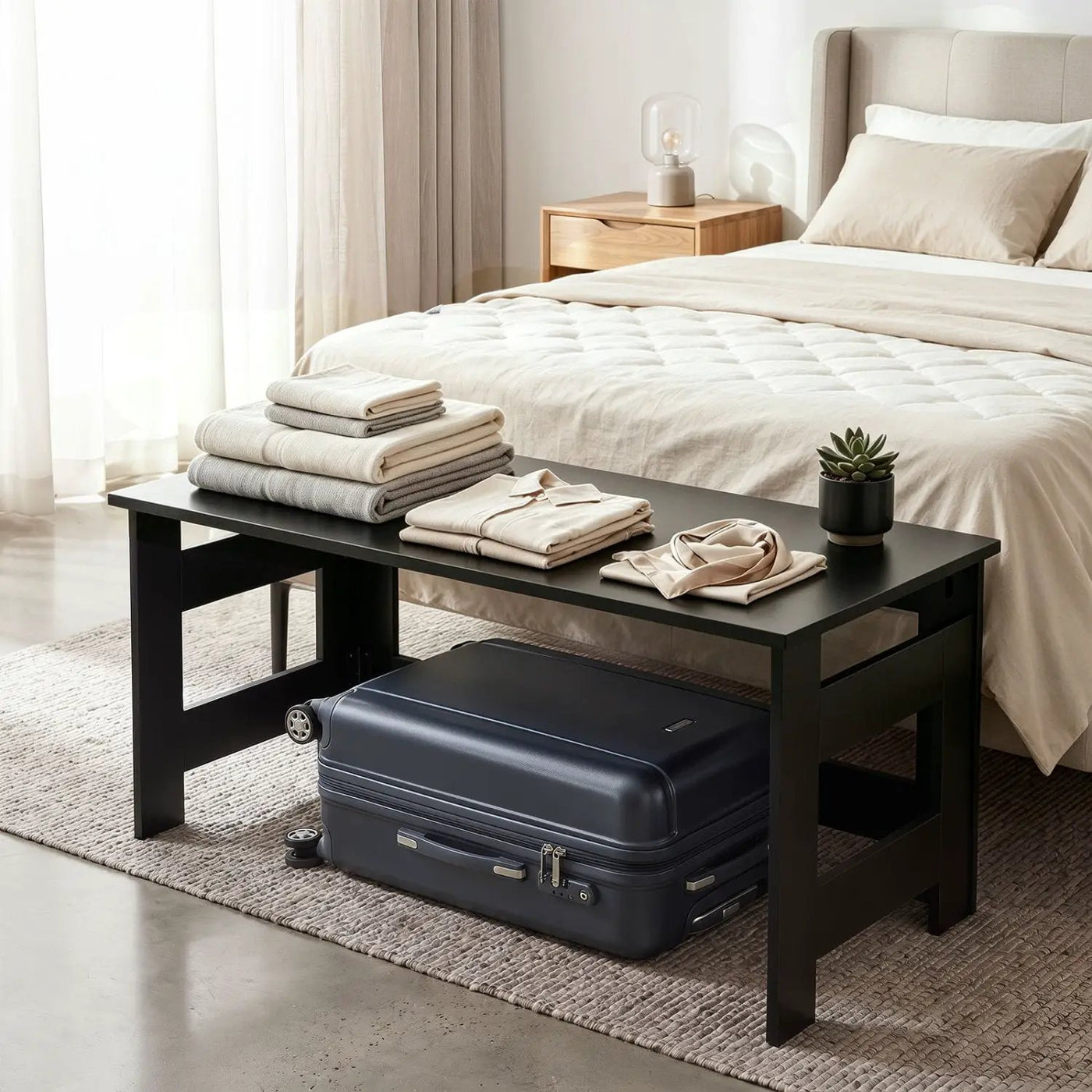Folding Coffee Table with Collapsible Legs - 31.5" x 16" by DirectDeals
