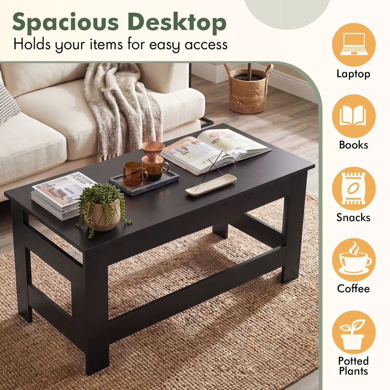 Folding Coffee Table with Collapsible Legs - 31.5" x 16" by DirectDeals