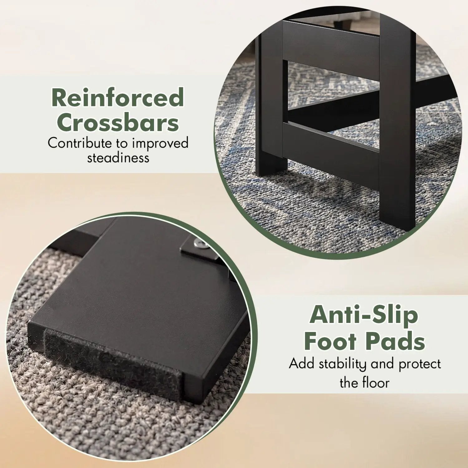 Folding Coffee Table with Collapsible Legs - 31.5" x 16" by DirectDeals
