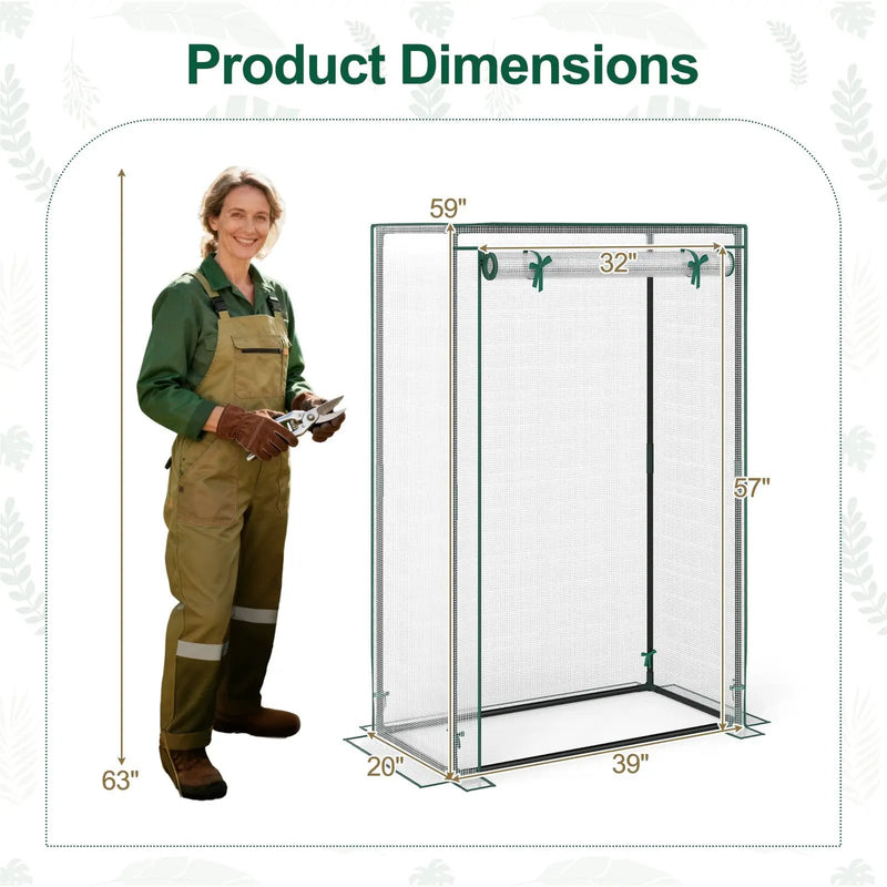 Portable Mini Greenhouse with Roll-Up Zippered Door by DirectDeals