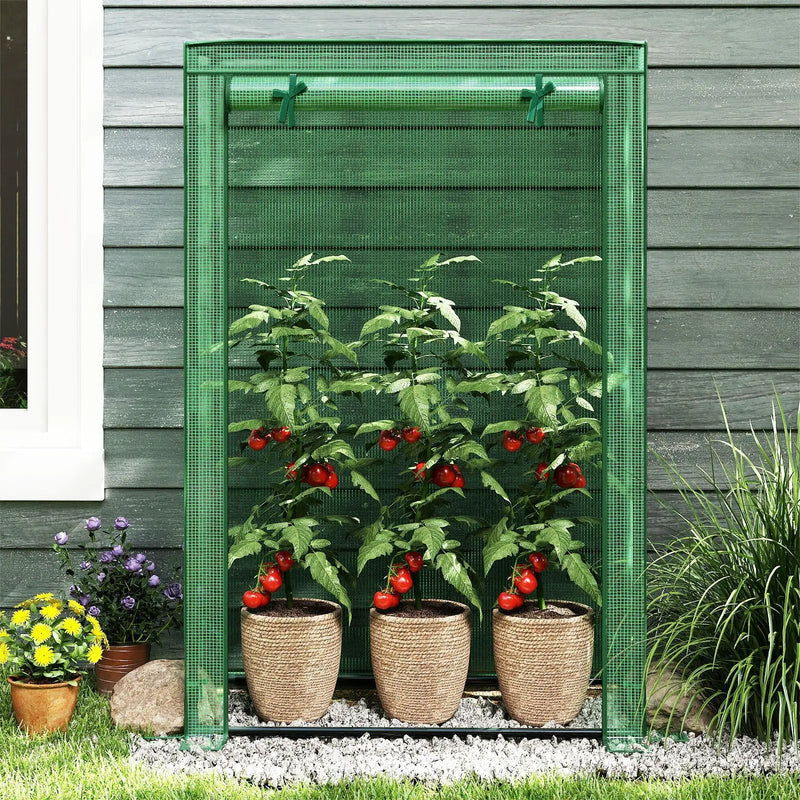 Portable Mini Greenhouse with Roll-Up Zippered Door by DirectDeals
