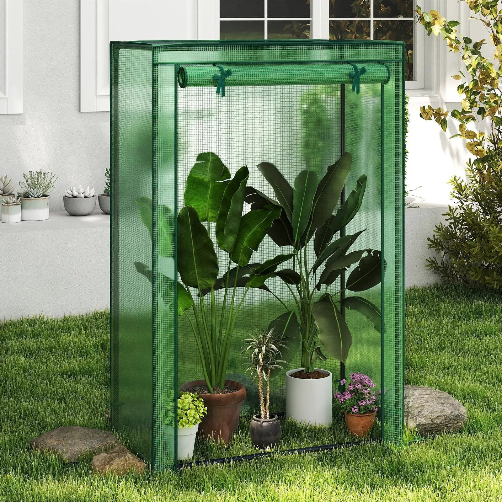 Portable Mini Greenhouse with Roll-Up Zippered Door by DirectDeals
