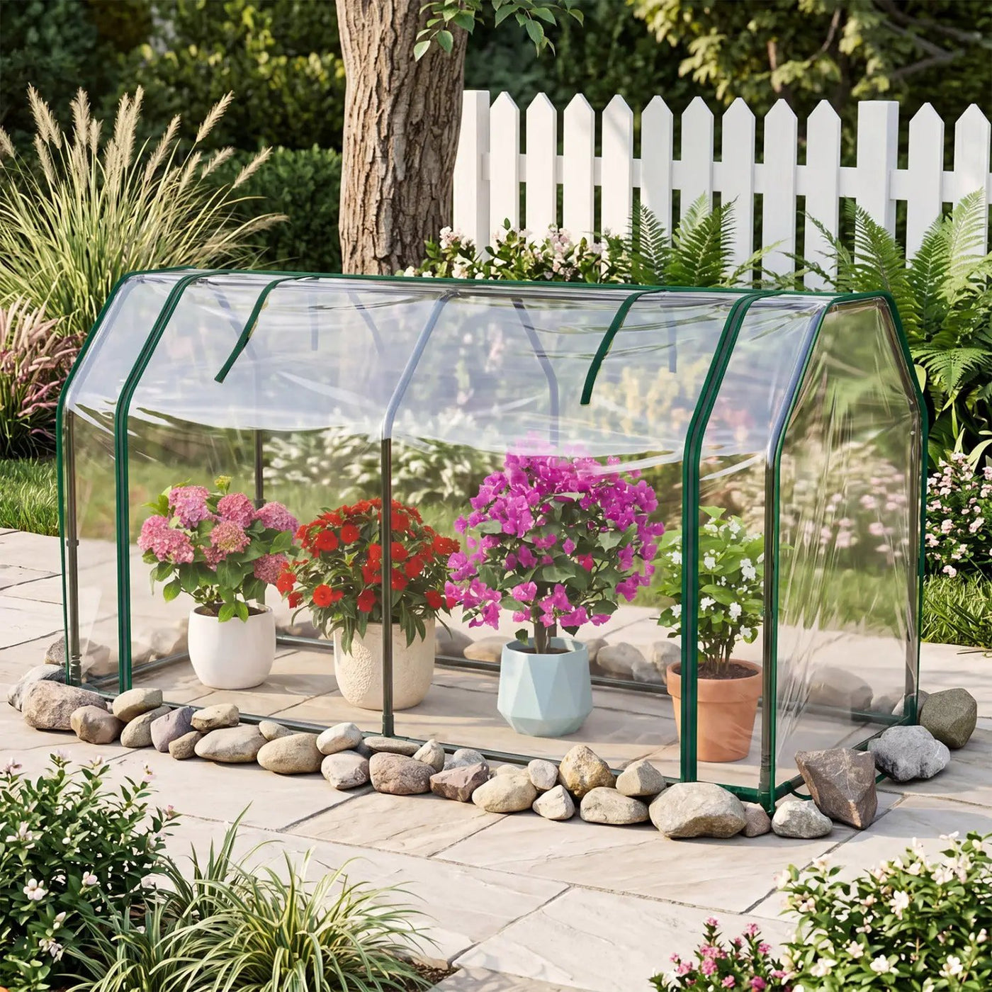 Portable Mini Greenhouse with PE Cover and Zippered Door by DirectDeals
