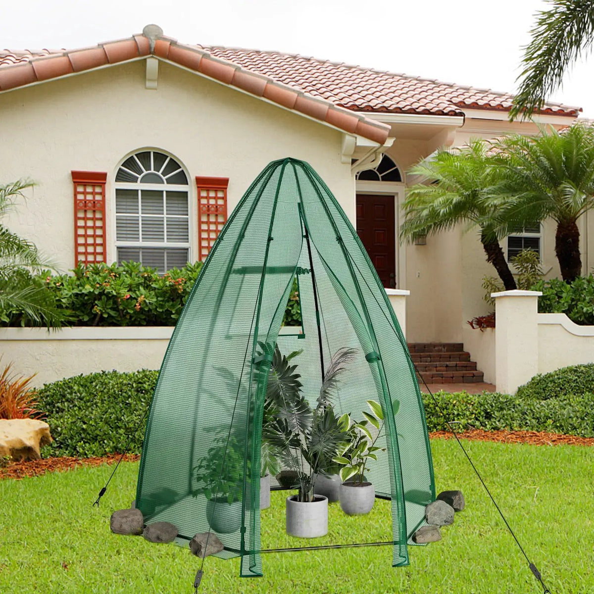 5.5 x 5.5 x 6 Feet Portable Mini Greenhouse with All-Weather PE Cover by DirectDeals