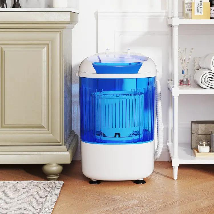 Portable Mini Semi-automatic Washing Machine with Spin Tub and Drain Hose 2.5 kg Capacity by DirectDeals