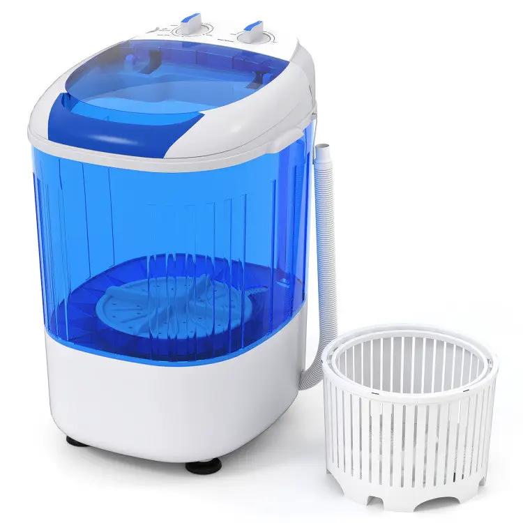 Portable Mini Semi-automatic Washing Machine with Spin Tub and Drain Hose 2.5 kg Capacity by DirectDeals