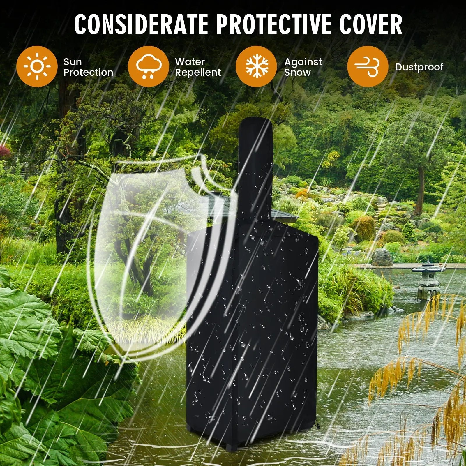 Portable Outdoor Pizza Oven with Stone & Waterproof Cover by DirectDeals