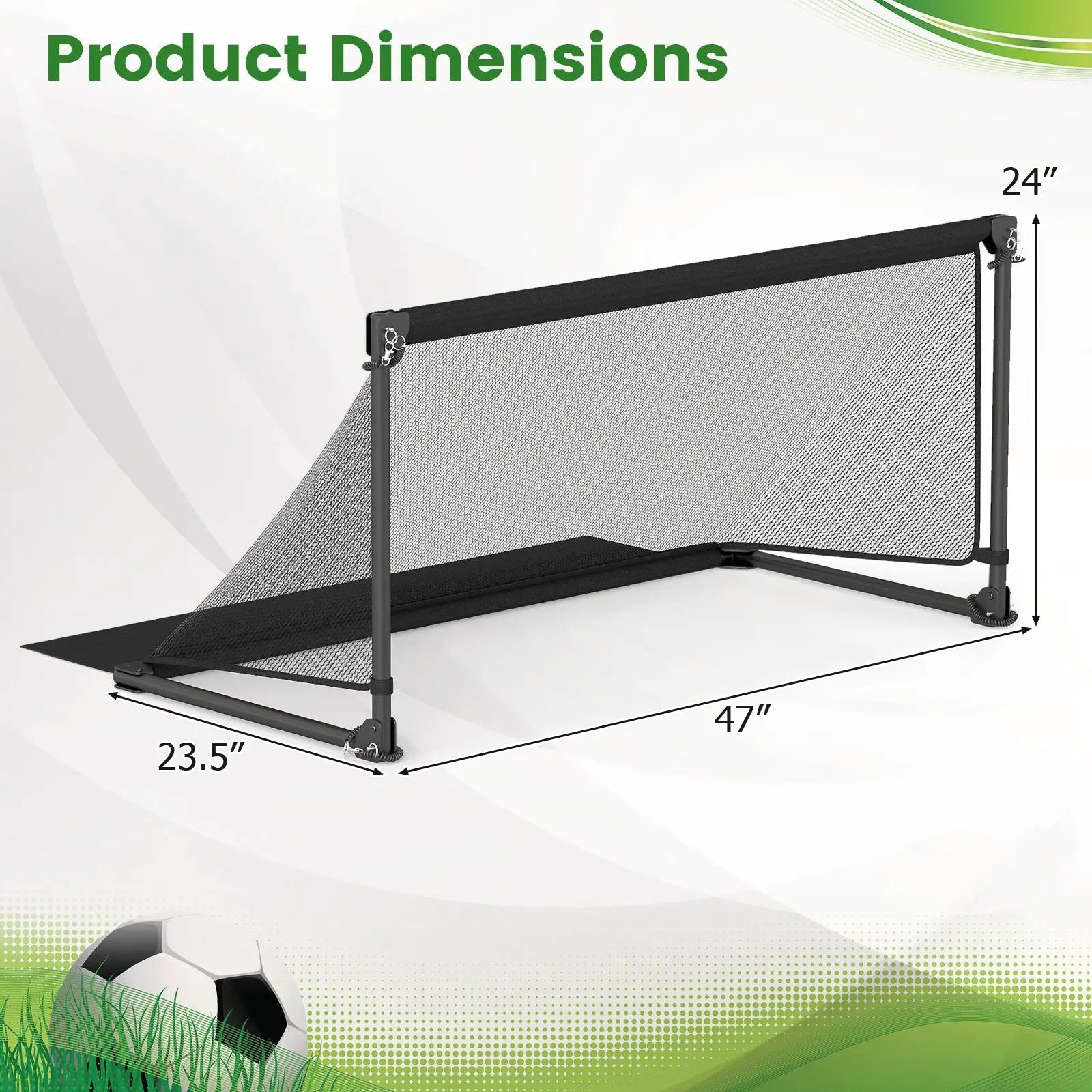 Portable POP Up Toddler Soccer Net with Metal Frame by DirectDeals