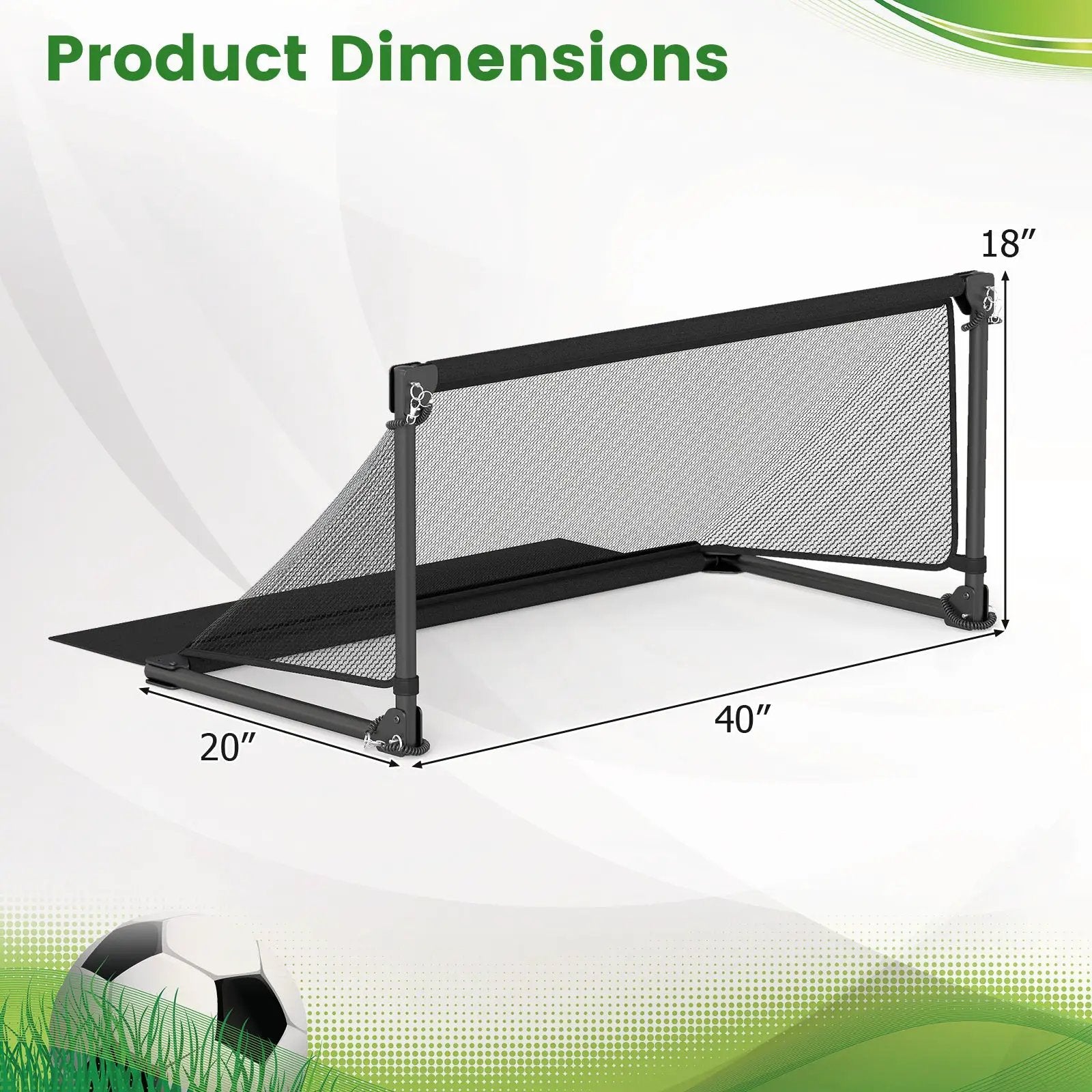 Portable POP Up Toddler Soccer Net with Metal Frame by DirectDeals