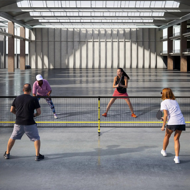 22 FT Portable Pickleball Net with 6 Lockable Wheels and Carry Bag by DirectDeals