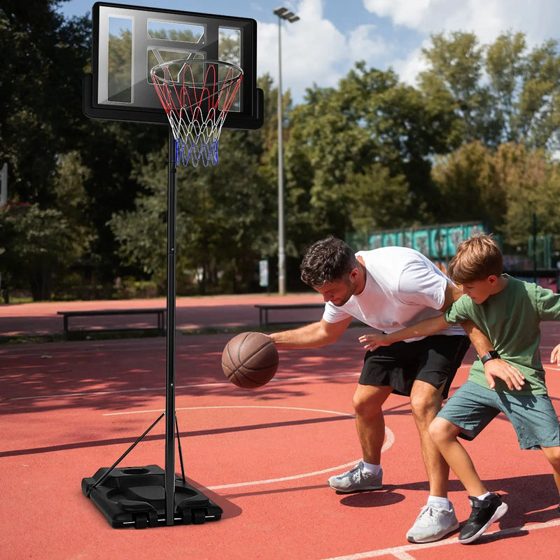 Height Adjustable Portable Shatterproof Backboard Basketball Hoop with 2 Nets by DirectDeals