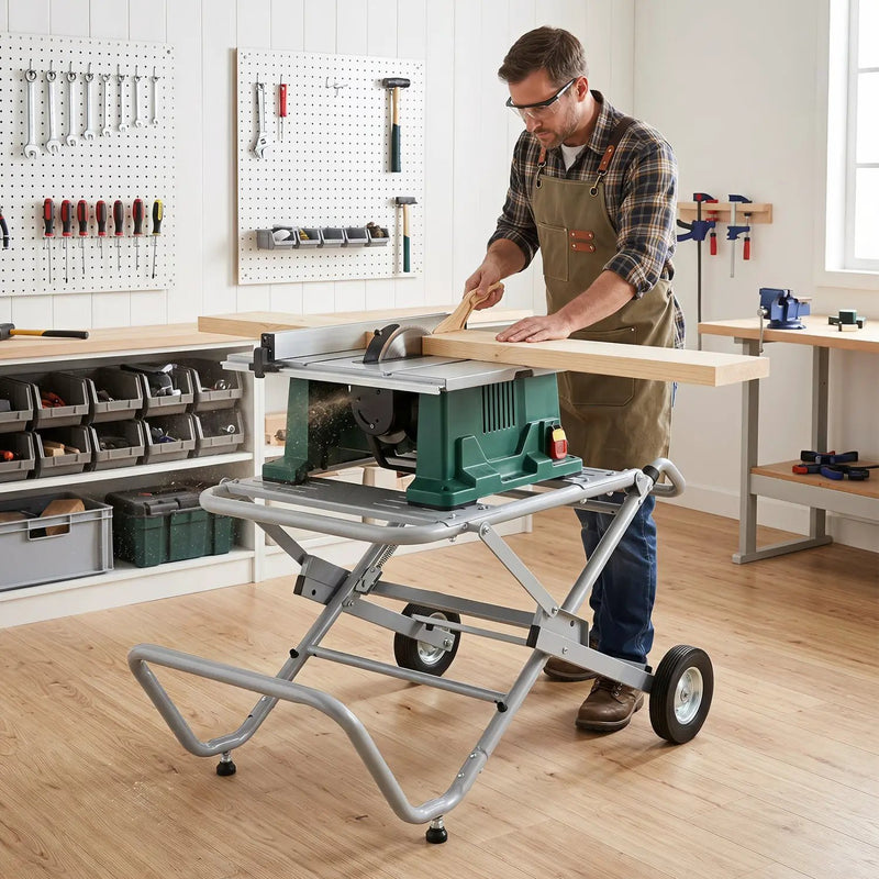 Portable Table Saw Stand with Rolling Wheels - Foldable by DirectDeals