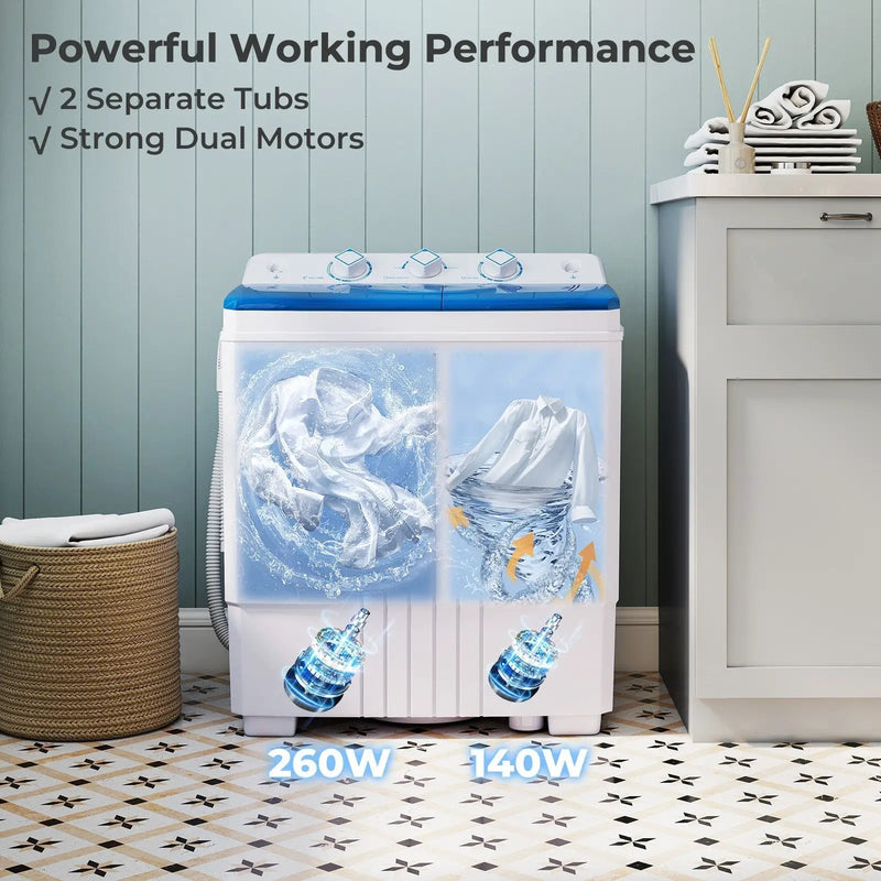 Portable Washing Machine with Built-in Drain Pump by DirectDeals