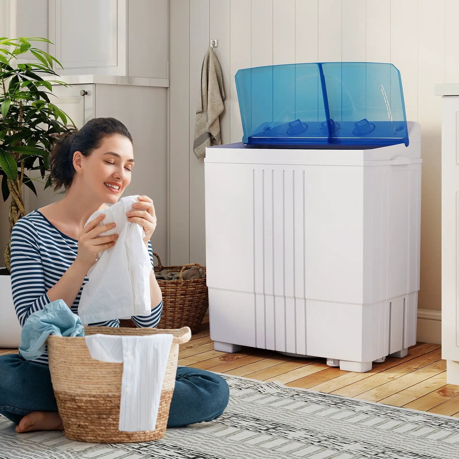 Portable Washing Machine with Built-in Drain Pump by DirectDeals