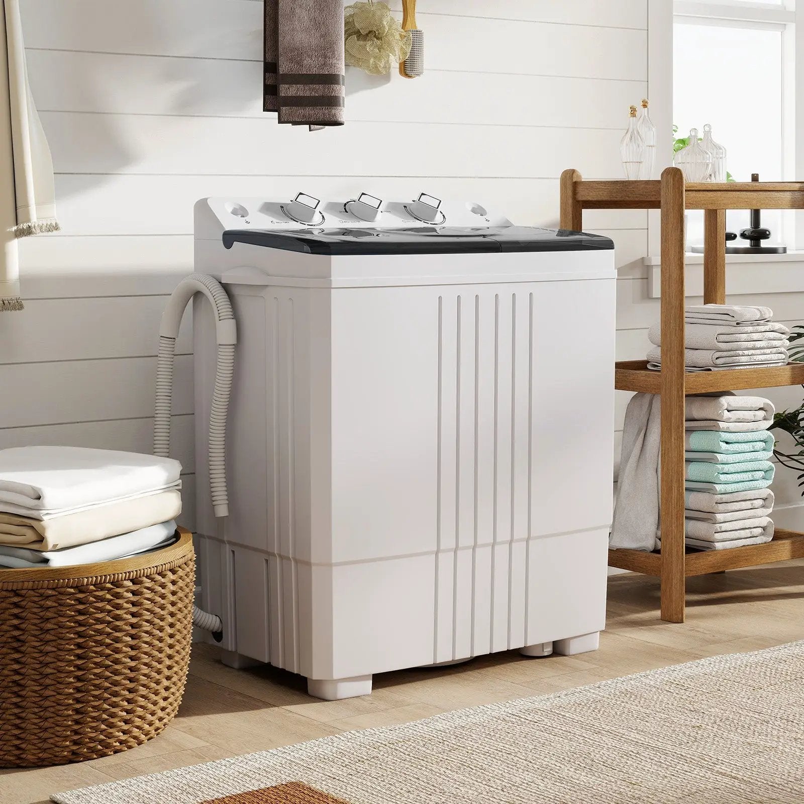 Portable Washing Machine with Built-in Drain Pump by DirectDeals