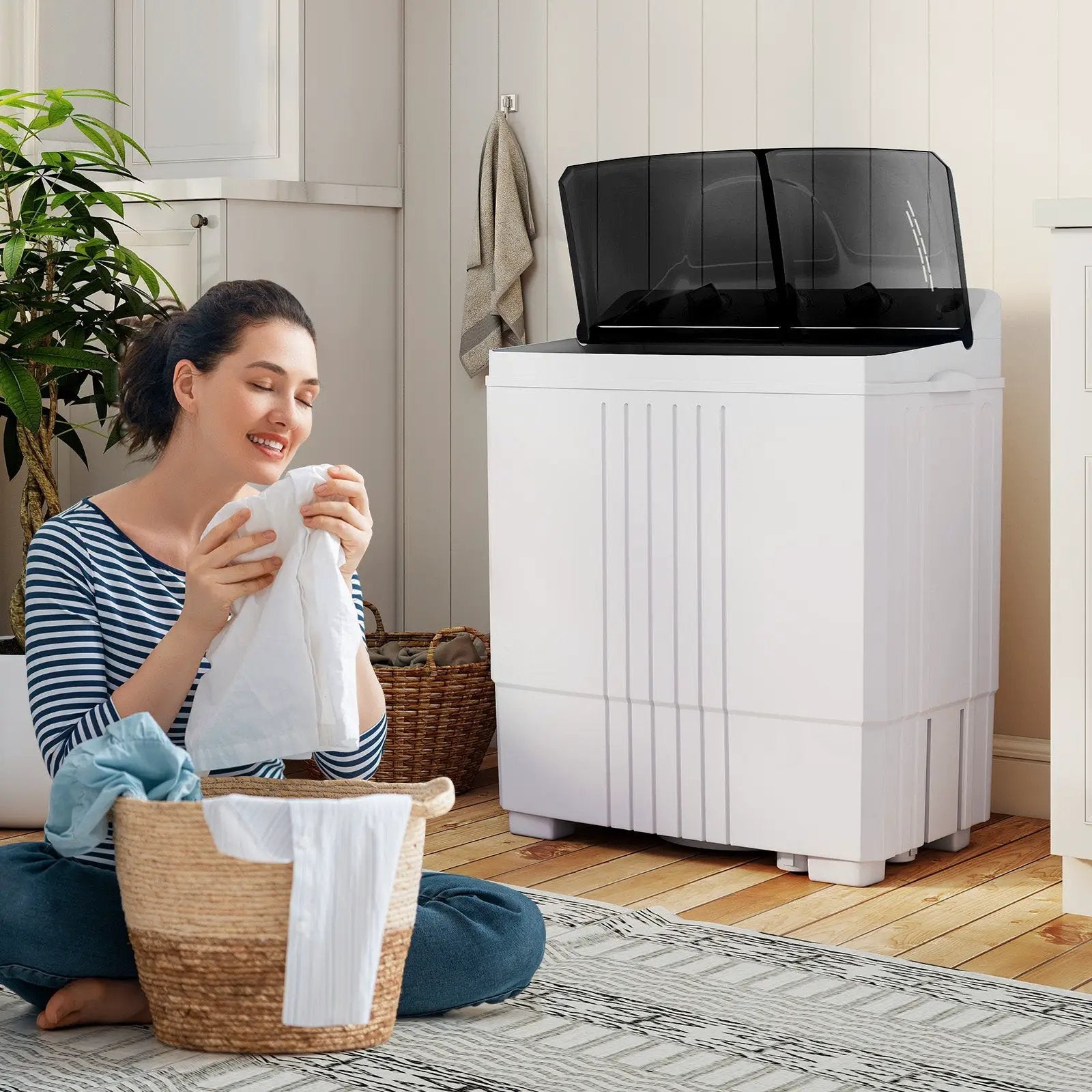 Portable Washing Machine with Built-in Drain Pump by DirectDeals