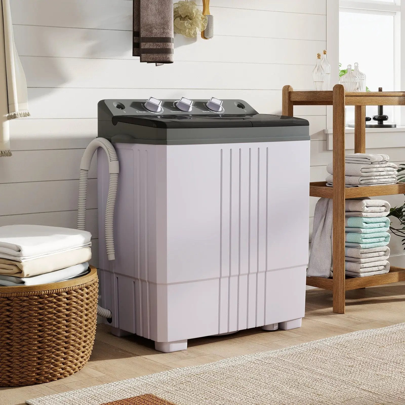 Portable Washing Machine with Built-in Drain Pump by DirectDeals