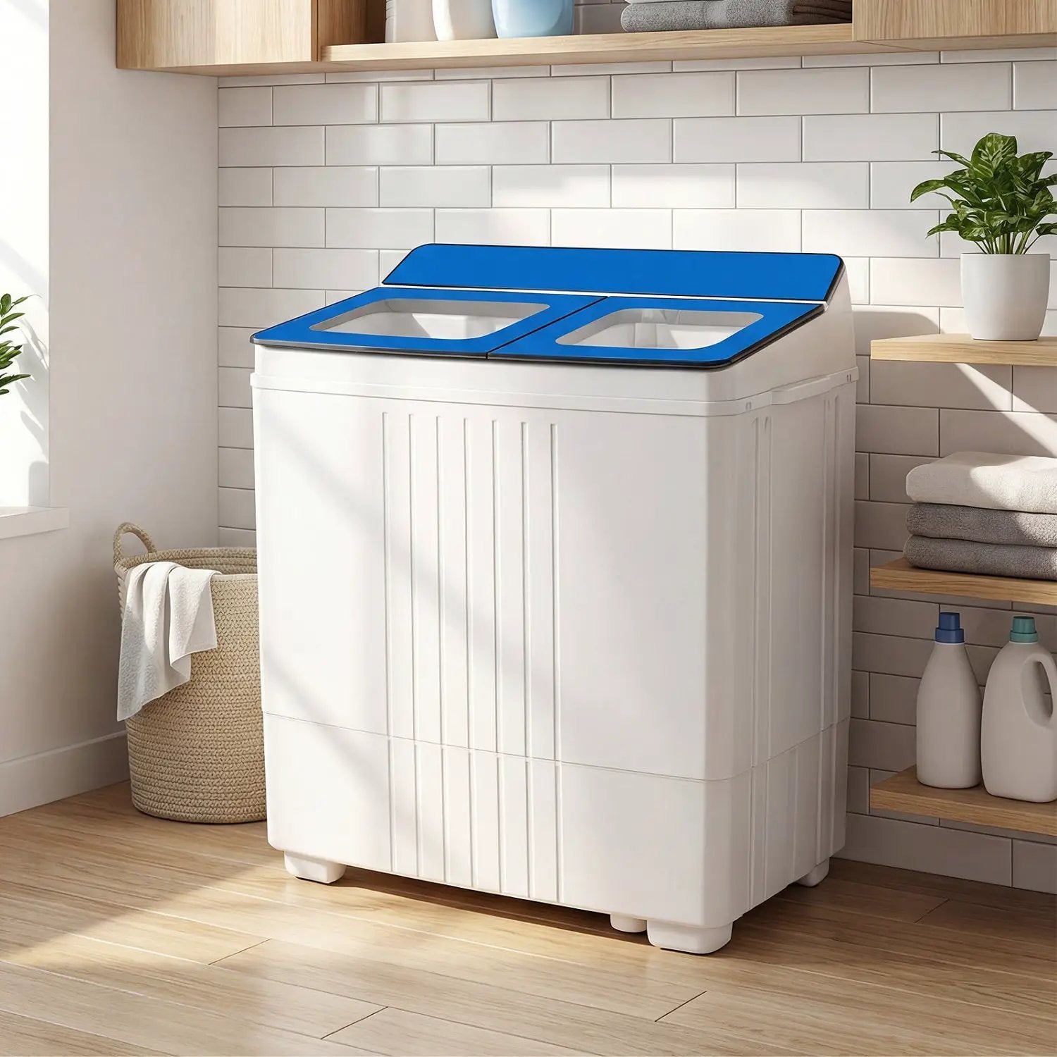 Portable Washing Machine 18 lbs Mini Laundry Machine with 11 LBS Washer by DirectDeals