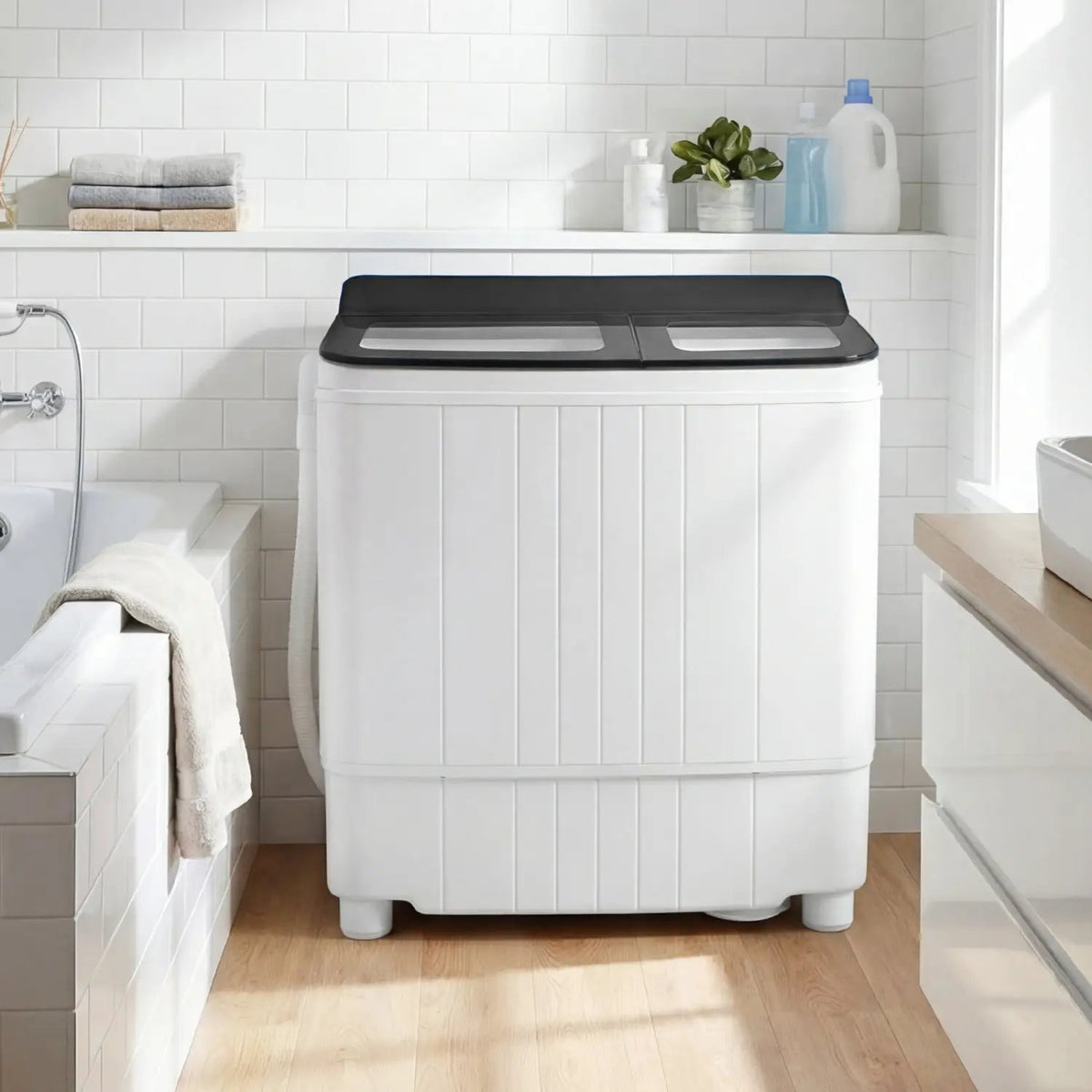 Portable Washing Machine 18 lbs Mini Laundry Machine with 11 LBS Washer by DirectDeals