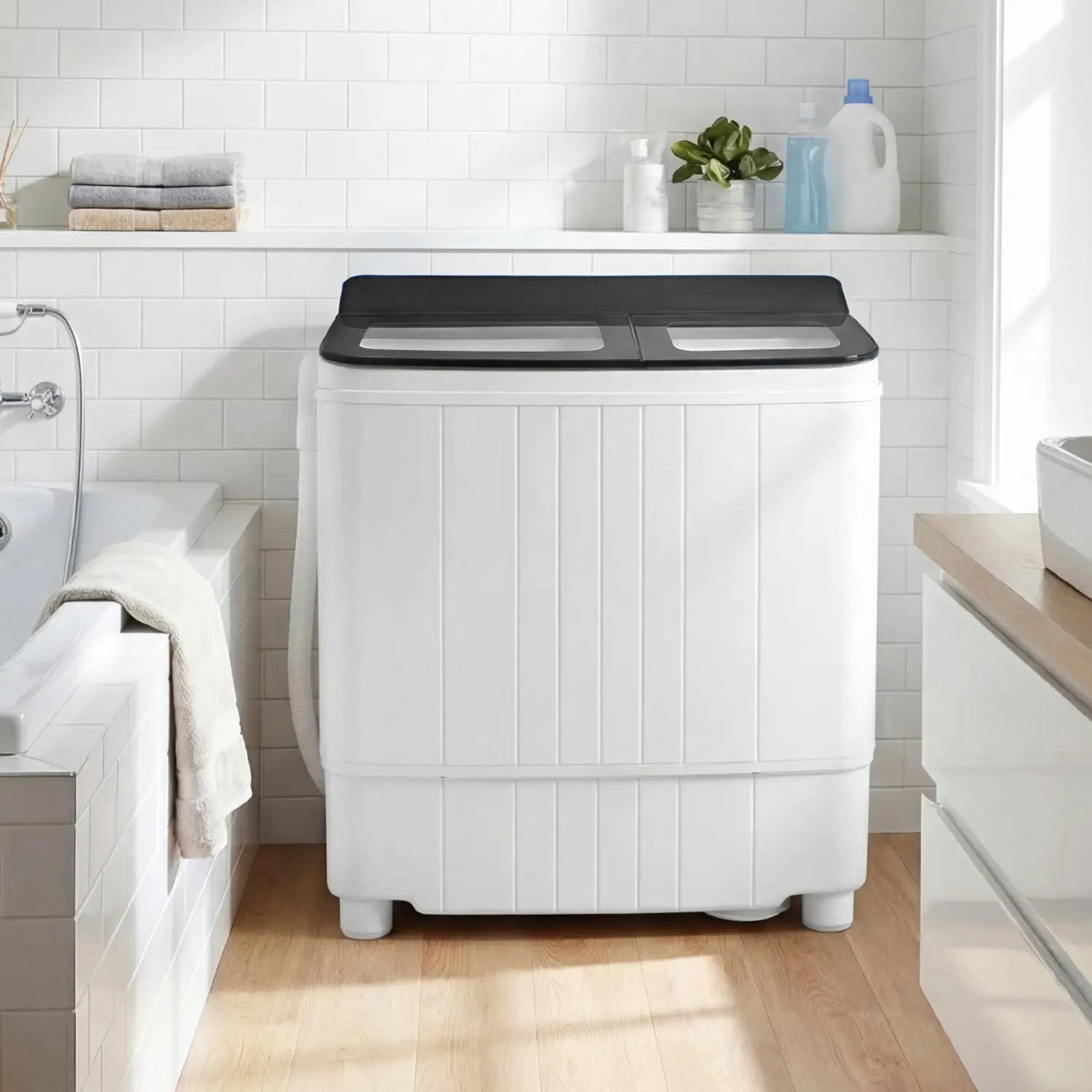 Portable Washing Machine 18 lbs Mini Laundry Machine with 11 LBS Washer by DirectDeals
