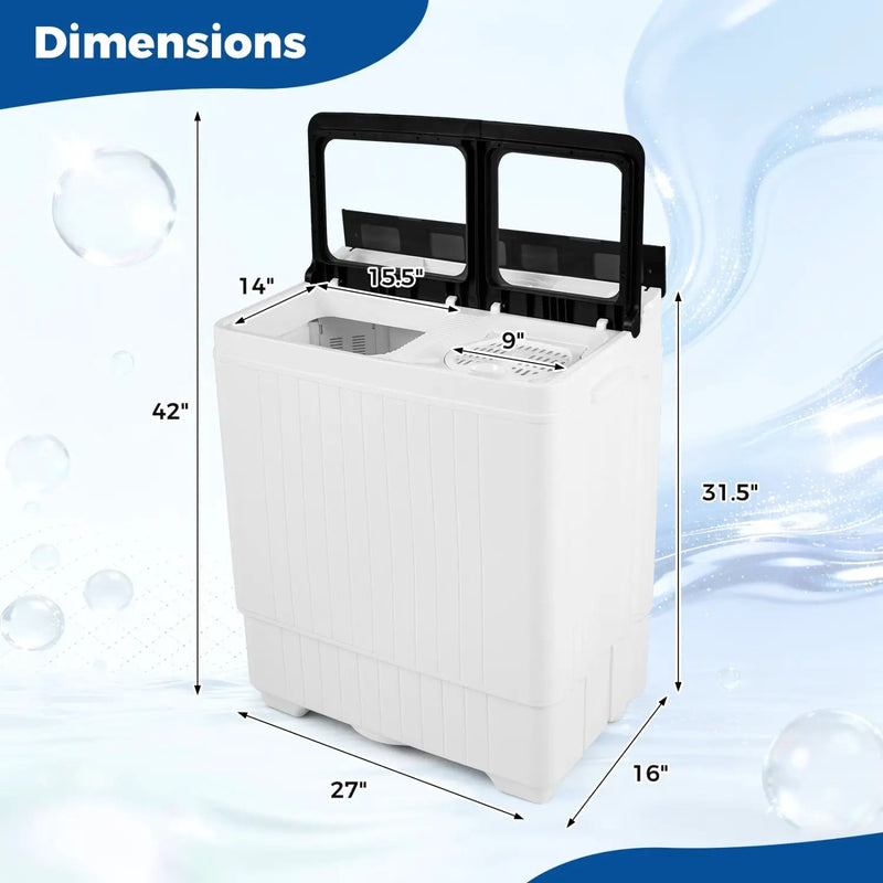 Portable Washing Machine with 18 LBS Washer and 8 LBS Spinner Combo by DirectDeals