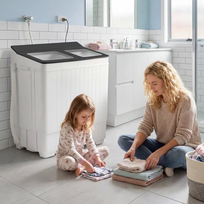 Portable Washing Machine with 18 LBS Washer and 8 LBS Spinner Combo by DirectDeals