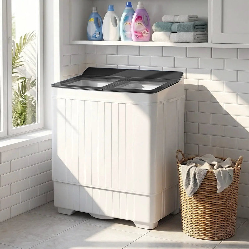 Portable Washing Machine with 18 LBS Washer and 8 LBS Spinner Combo by DirectDeals