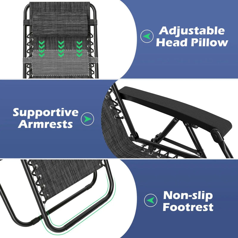 Zero Gravity Recliner Chair with Cup Holder and Pillow by DirectDeals