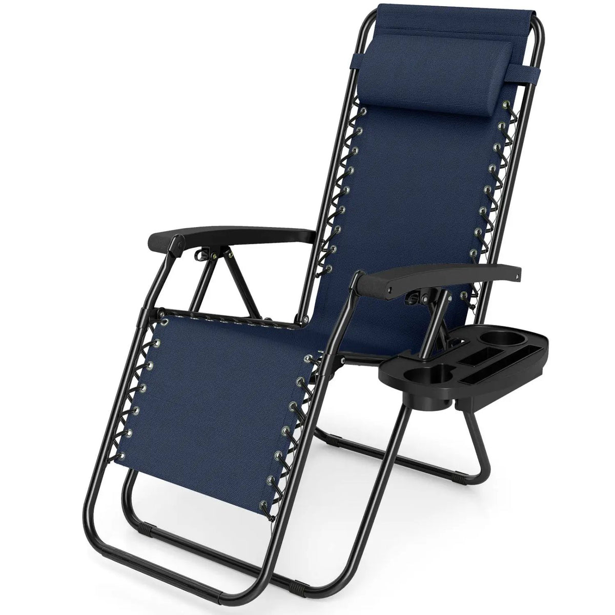 Zero Gravity Lounge Chairs Set of 2 with Cup Holders by DirectDeals