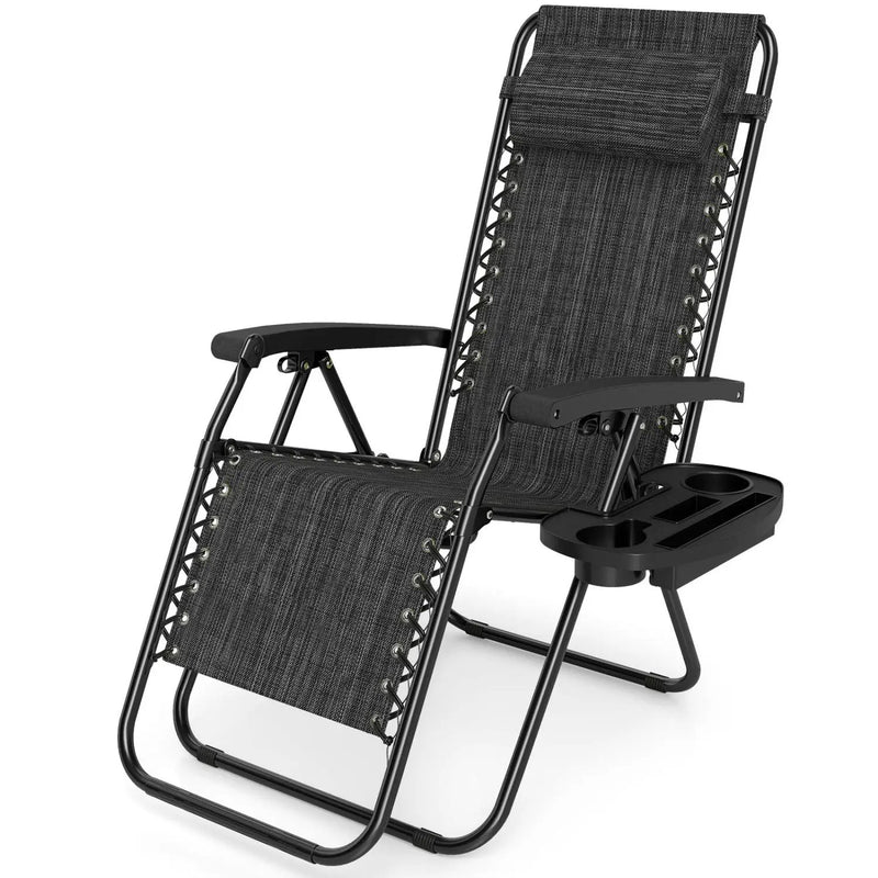 Zero Gravity Lounge Chairs Set of 2 with Cup Holders by DirectDeals