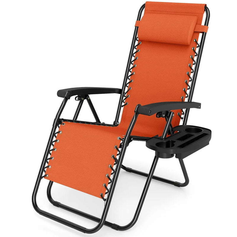 Zero Gravity Recliner Chair with Cup Holder and Pillow by DirectDeals