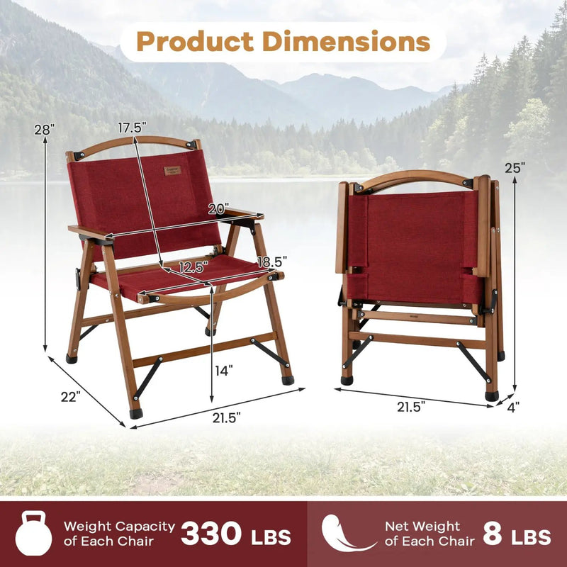 Portable and Lightweight Folding Camping Chair for Patio Picnic Leisure Fishing Travel Beach by DirectDeals