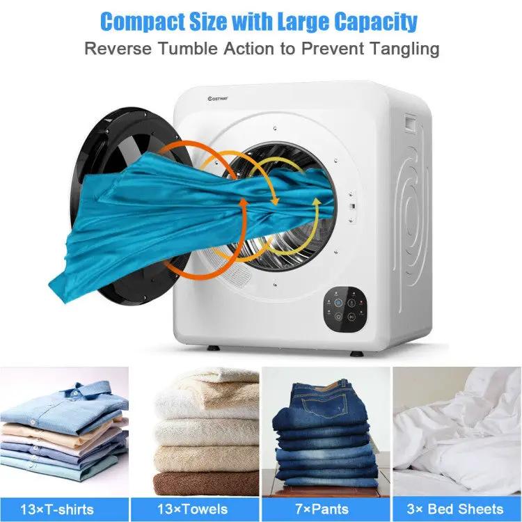 Powerful 1700W Tumble Dryer Steel Tub Fast Drying Performance by DirectDeals