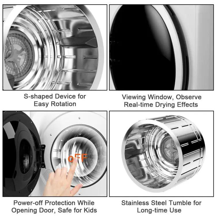 Powerful 1700W Tumble Dryer Steel Tub Fast Drying Performance by DirectDeals