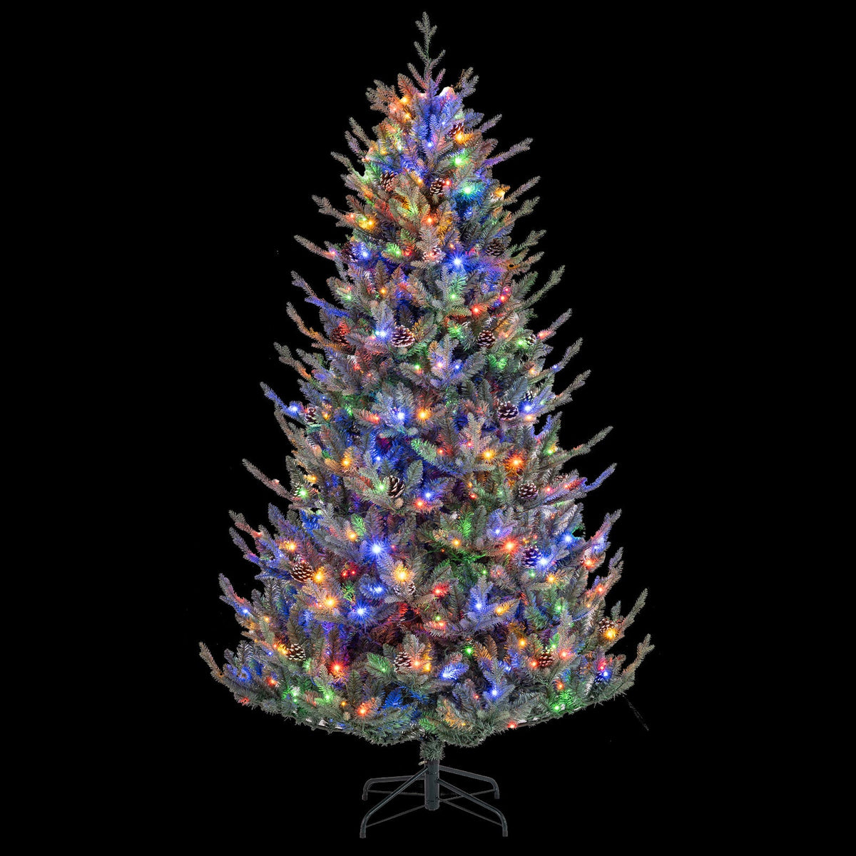 Pre-Lit Artificial Christmas Tree with Multicolored LED Lights-M, photo 4 of 10