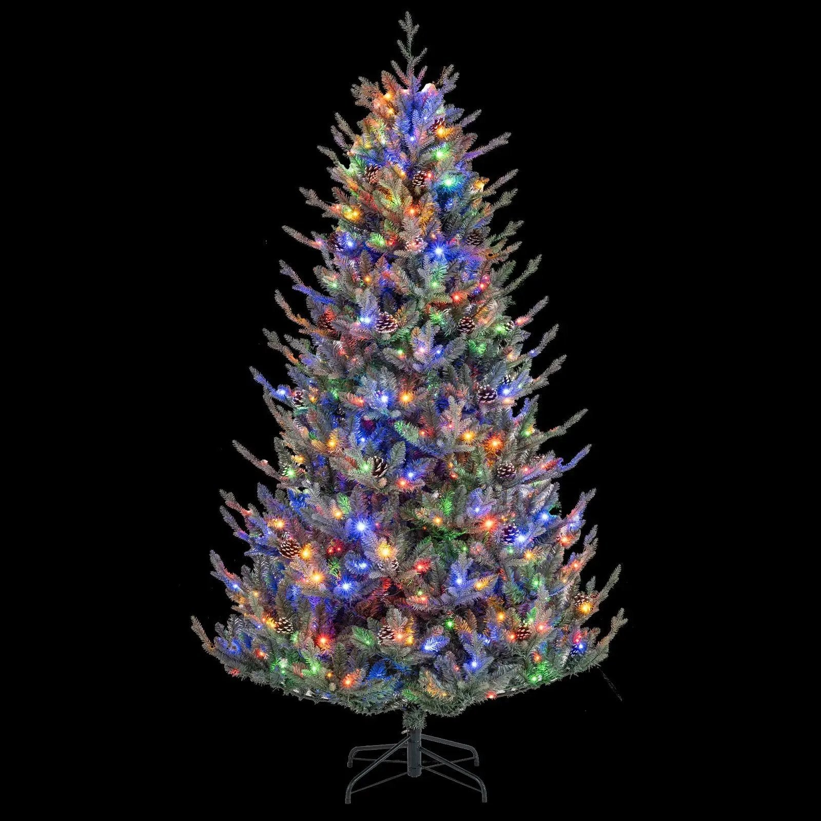 Pre-Lit Artificial Christmas Tree with Multicolored LED Lights-M by DirectDeals