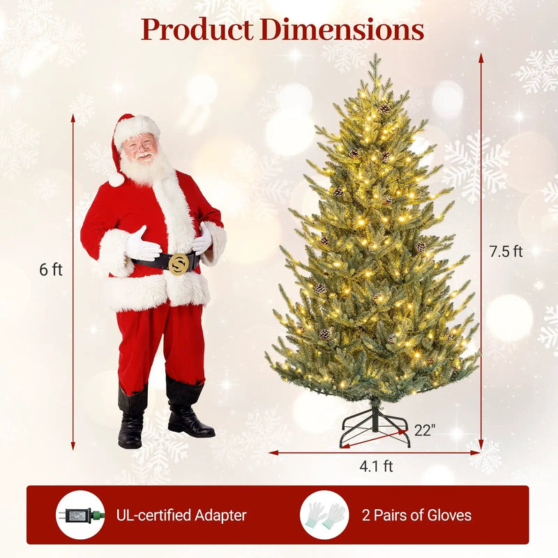 Pre-Lit Artificial Christmas Tree with Multicolored LED Lights-M by DirectDeals