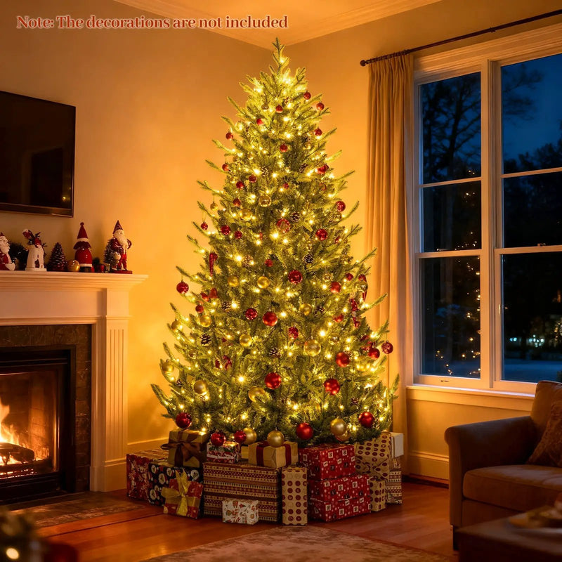 Pre-Lit Artificial Christmas Tree with Multicolored LED Lights-M by DirectDeals