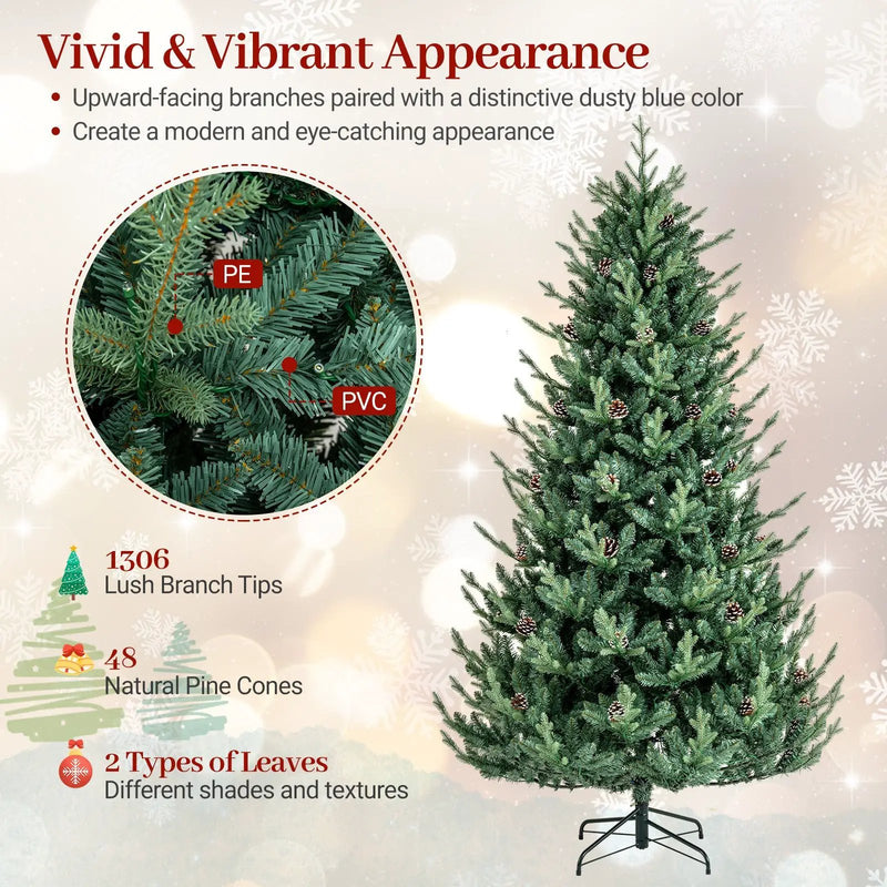 Pre-Lit Artificial Christmas Tree with Multicolored LED Lights-M by DirectDeals