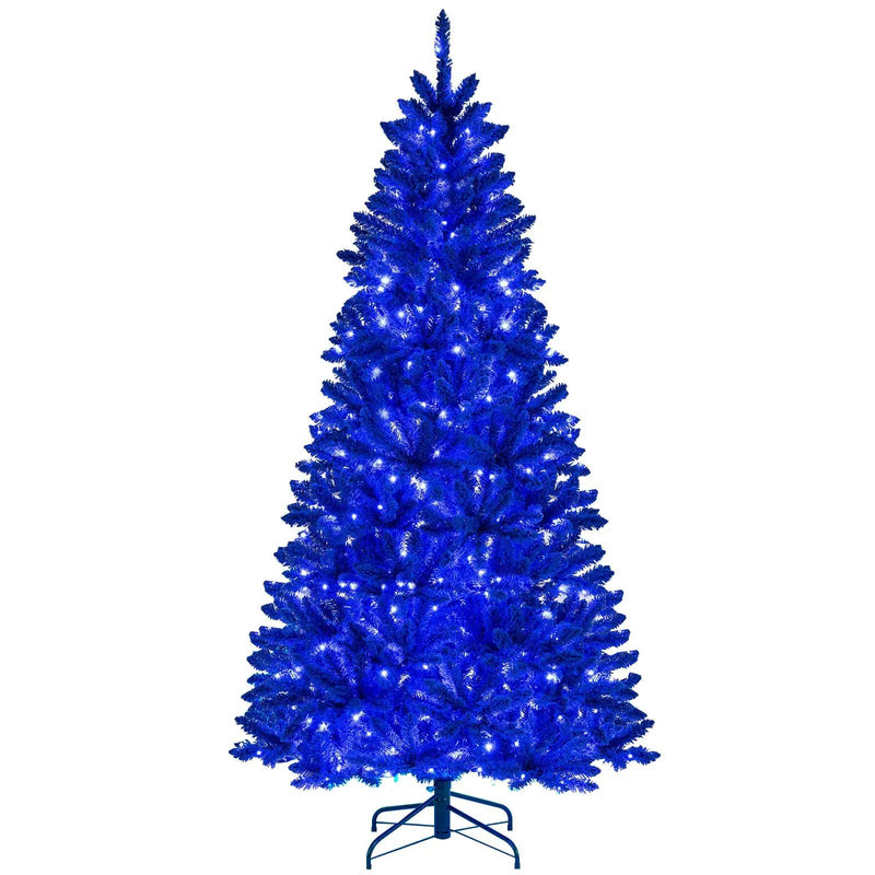 Pre-Lit Artificial Christmas Tree with 340 Blue LED Lights and 3 Modes-7 ft by DirectDeals