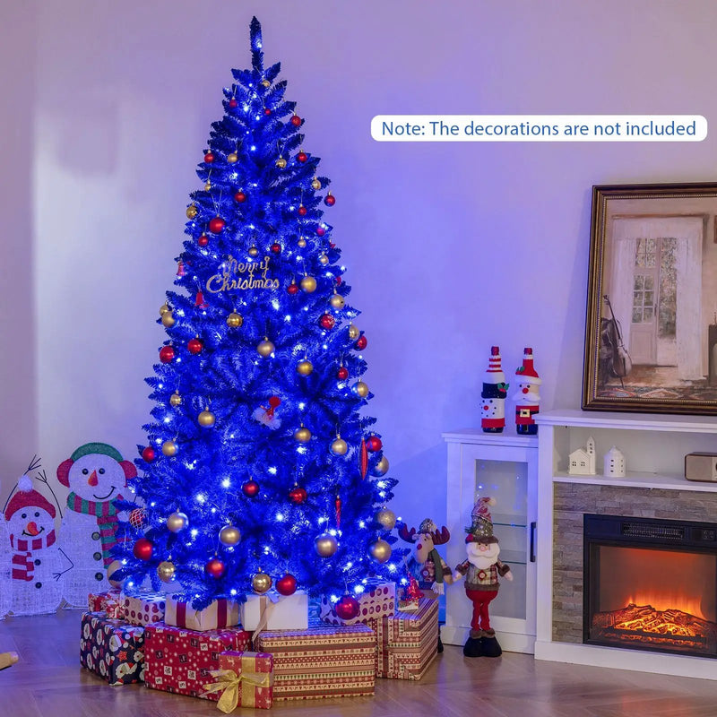 Pre-Lit Artificial Christmas Tree with 340 Blue LED Lights and 3 Modes-7 ft by DirectDeals