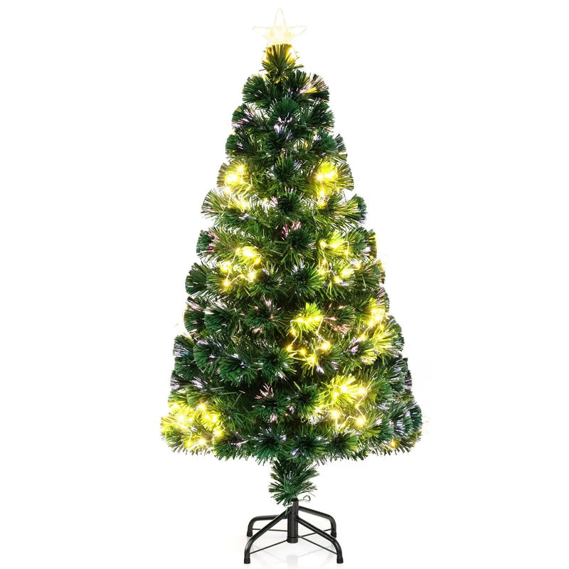 Pre-Lit Artificial Xmas Tree with Top Star and Branch Tips by DirectDeals